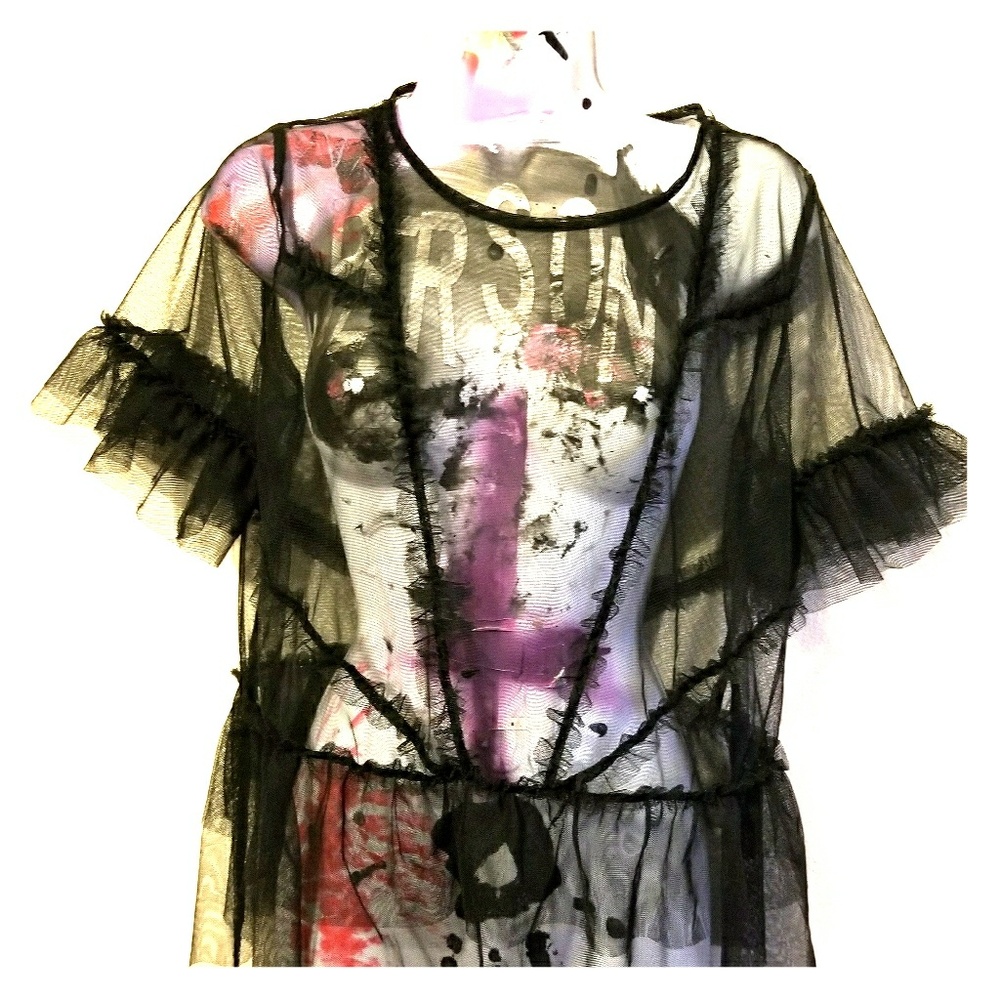 Sheer frilly top